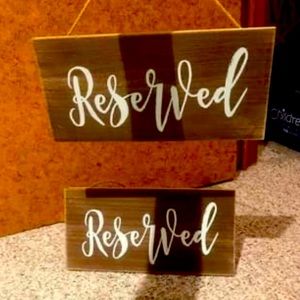 Wooden Reserve Signs